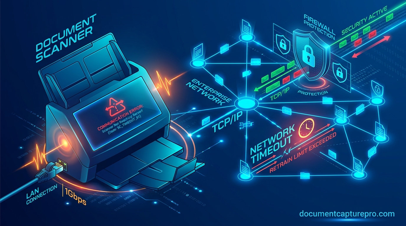 Troubleshooting scanner communication error in Epson Document Capture Pro